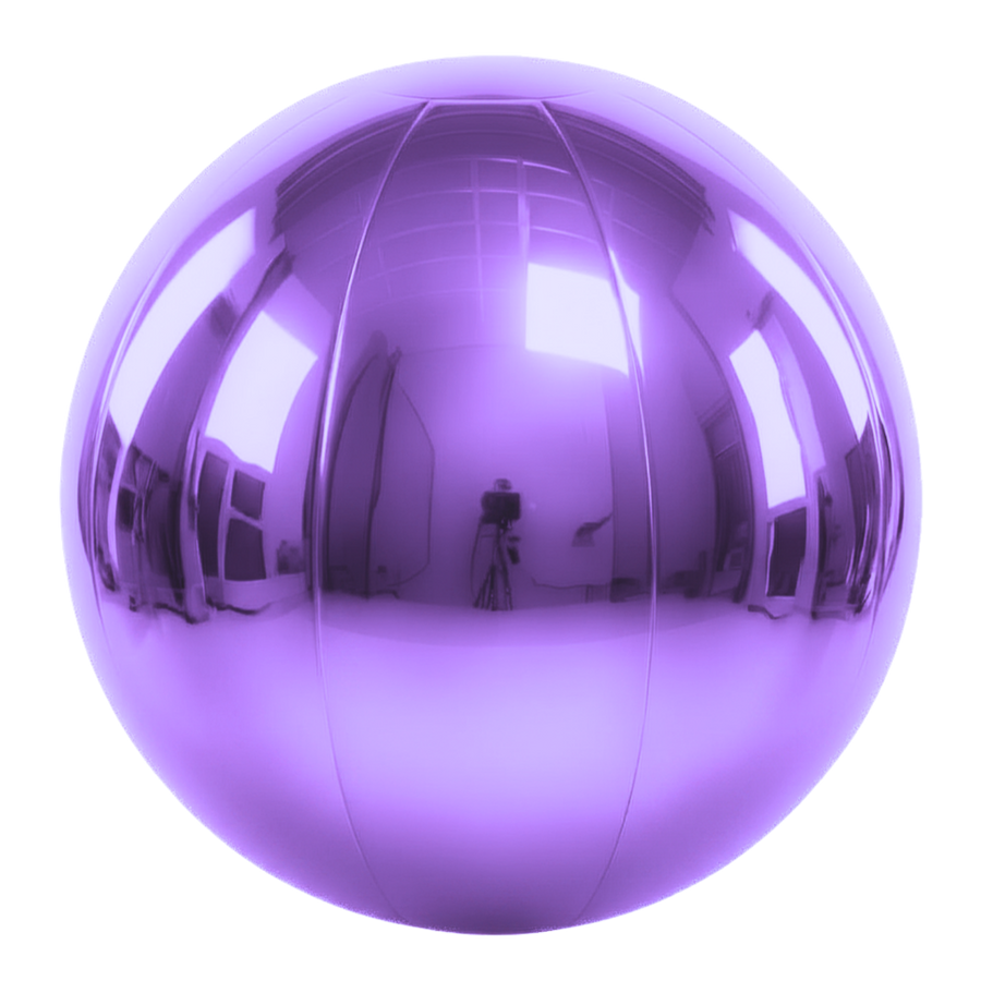 Big Shiny Ball — New! Light Purple