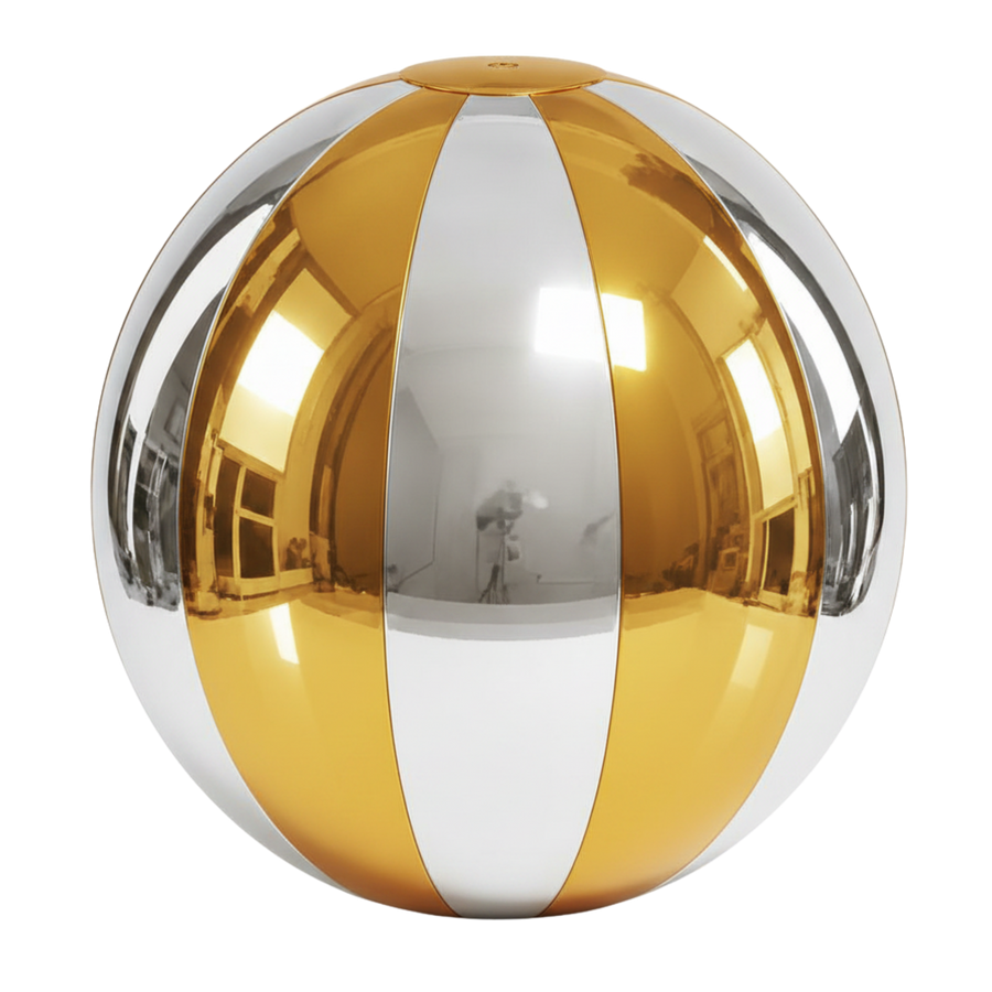 Big Shiny Beach Balls — Silver 25 / Gold Chrome 26