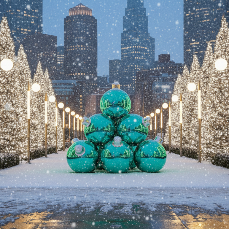 Shiny Ornament Pyramid: Set of 10 – Multiple Colors & Sizes — Sage 61