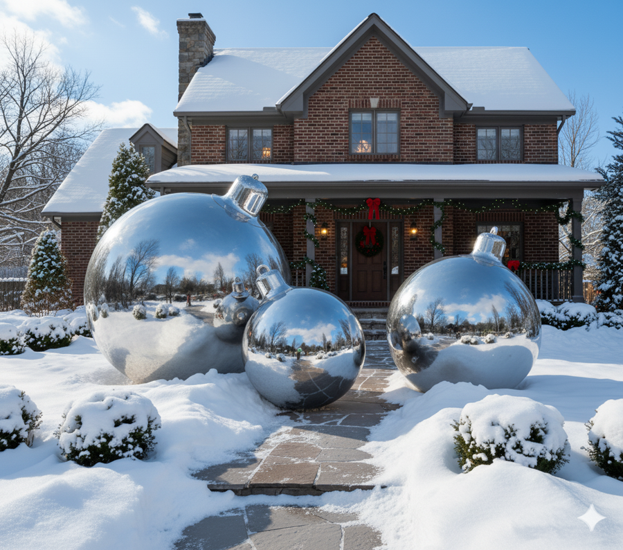 Medium Ornament Assortment — Available in Multiple Colors — Silver