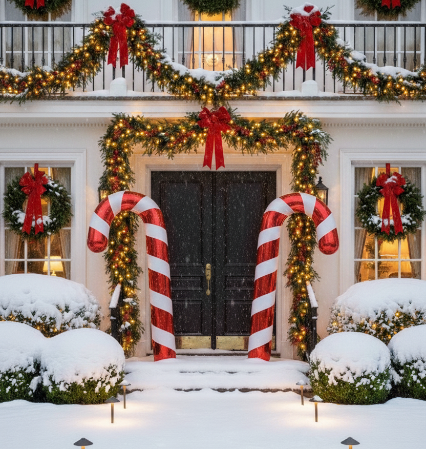 Big Shiny Candy Cane — Red and White