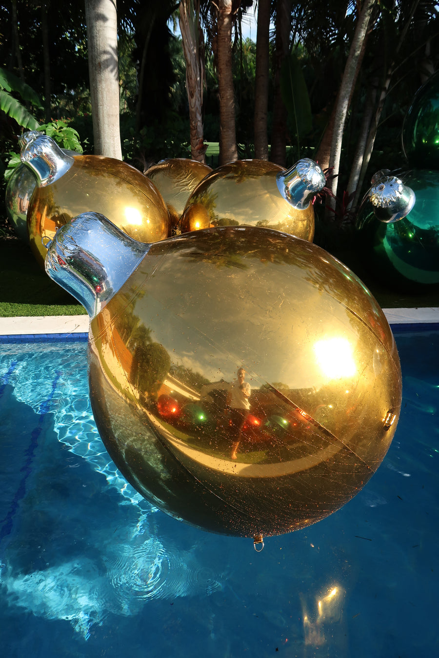 Big Shiny Ornament - Choose Color & Size — Gold
