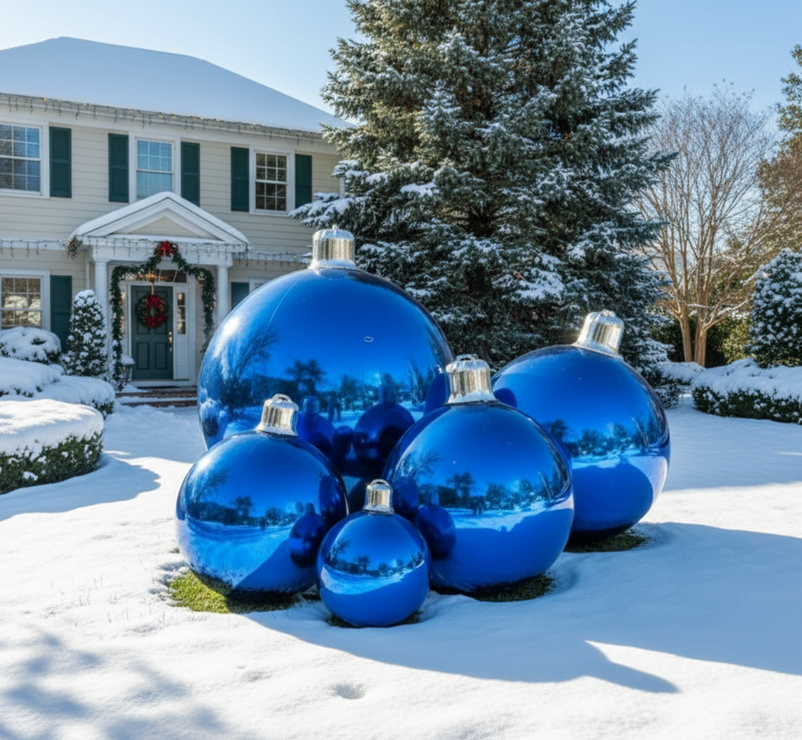 Shiny Ornament Assortment — Blue