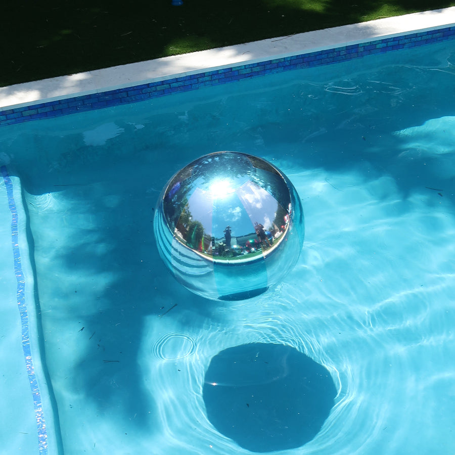 Big Shiny Beach Balls — Teal 46 / Silver Chrome 25