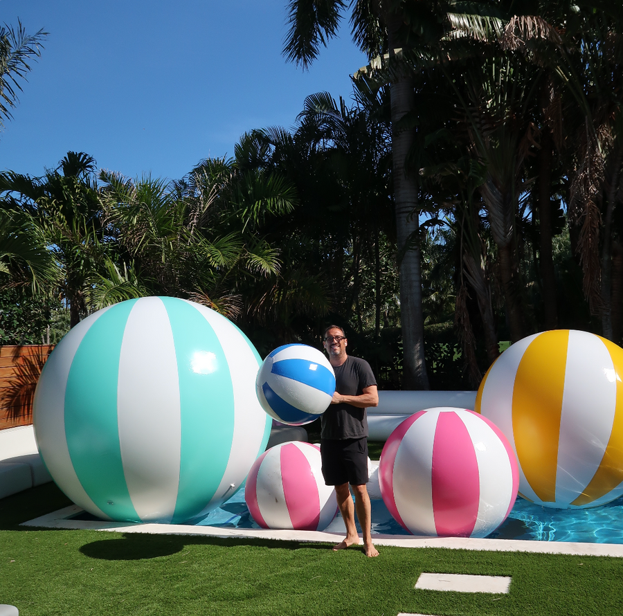 Big Matte Beach Balls - Choose Color & Size — Teal 17