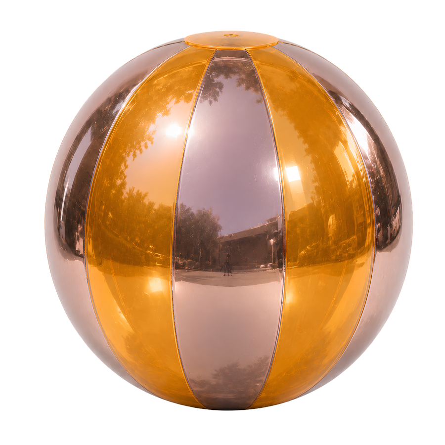 Big Shiny Beach Balls — Orange / Rose Gold