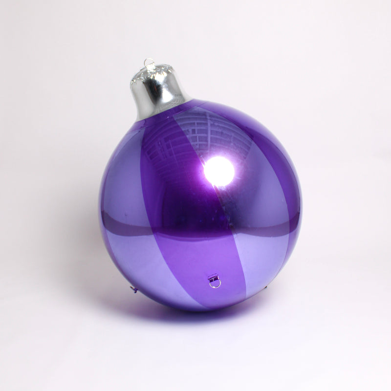 New! Big Striped Ornament - Choose Color & Size — Dark Purple / Light Purple