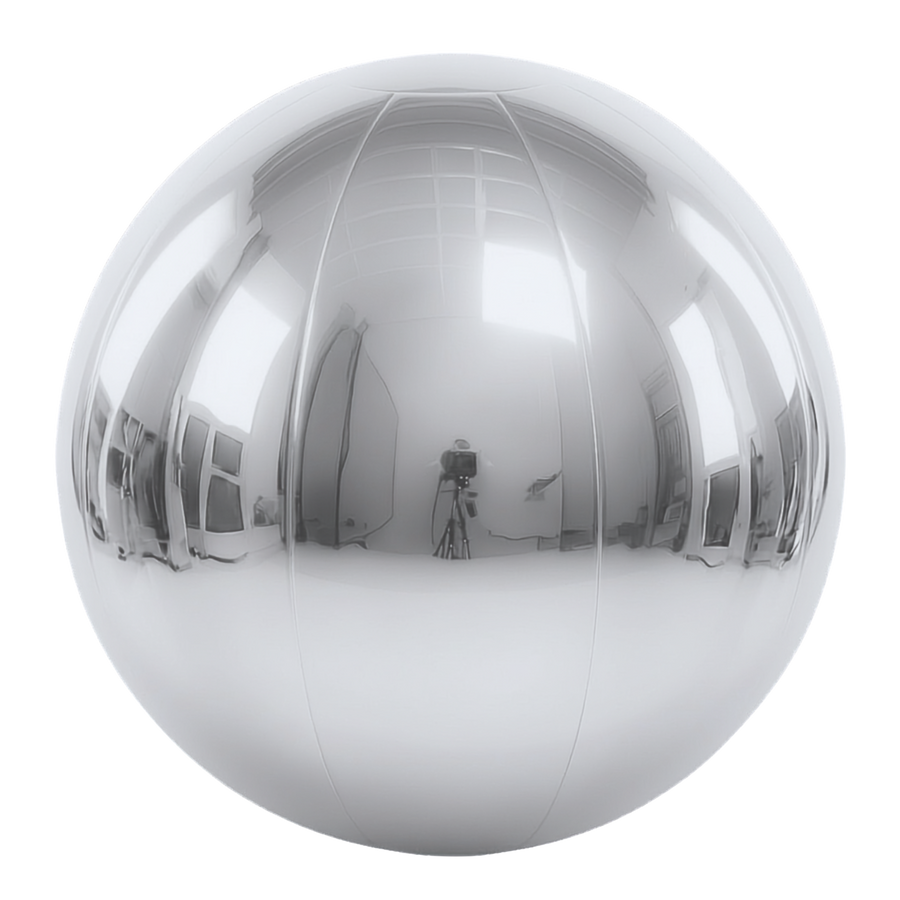 Big Shiny Ball — Silver - 25