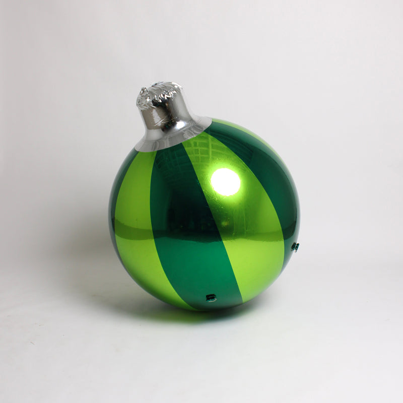 New! Big Striped Ornament - Choose Color & Size — Lime Green / Dark Green