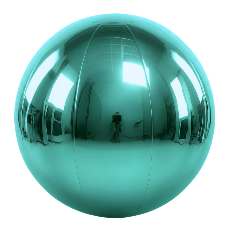 Big Shiny Ball — Teal - 46