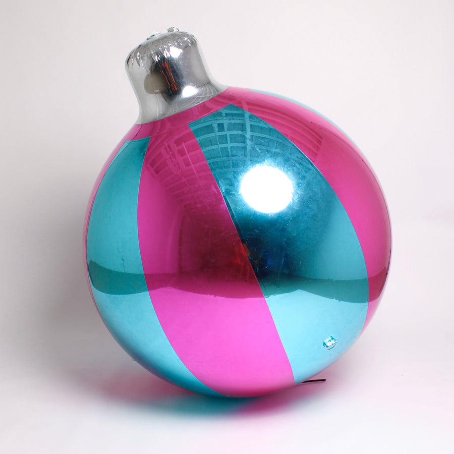 New! Big Striped Ornament - Choose Color & Size — Pink / Light Blue