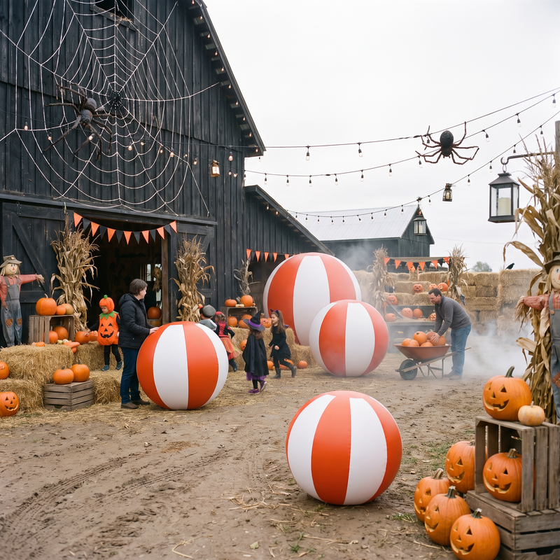 Spooky Matte Ball — White/ Orange