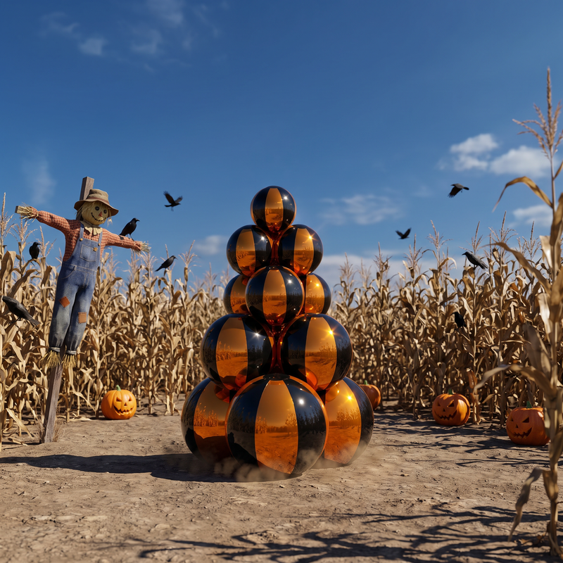 Shiny Spookmas Tree — Orange and Black