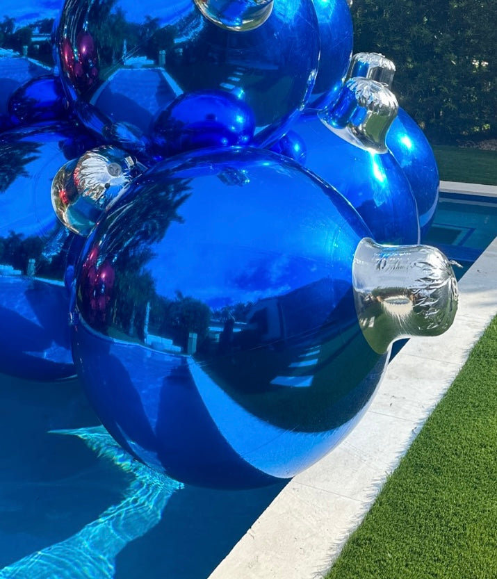 Sale! Blue Shiny Ornament - 4ft / 1.2m