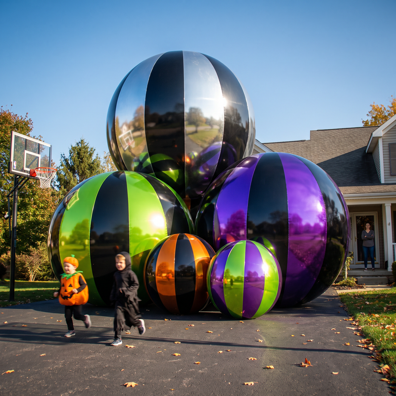 Big Shiny Boogie Ball — Purple/ Acid Green