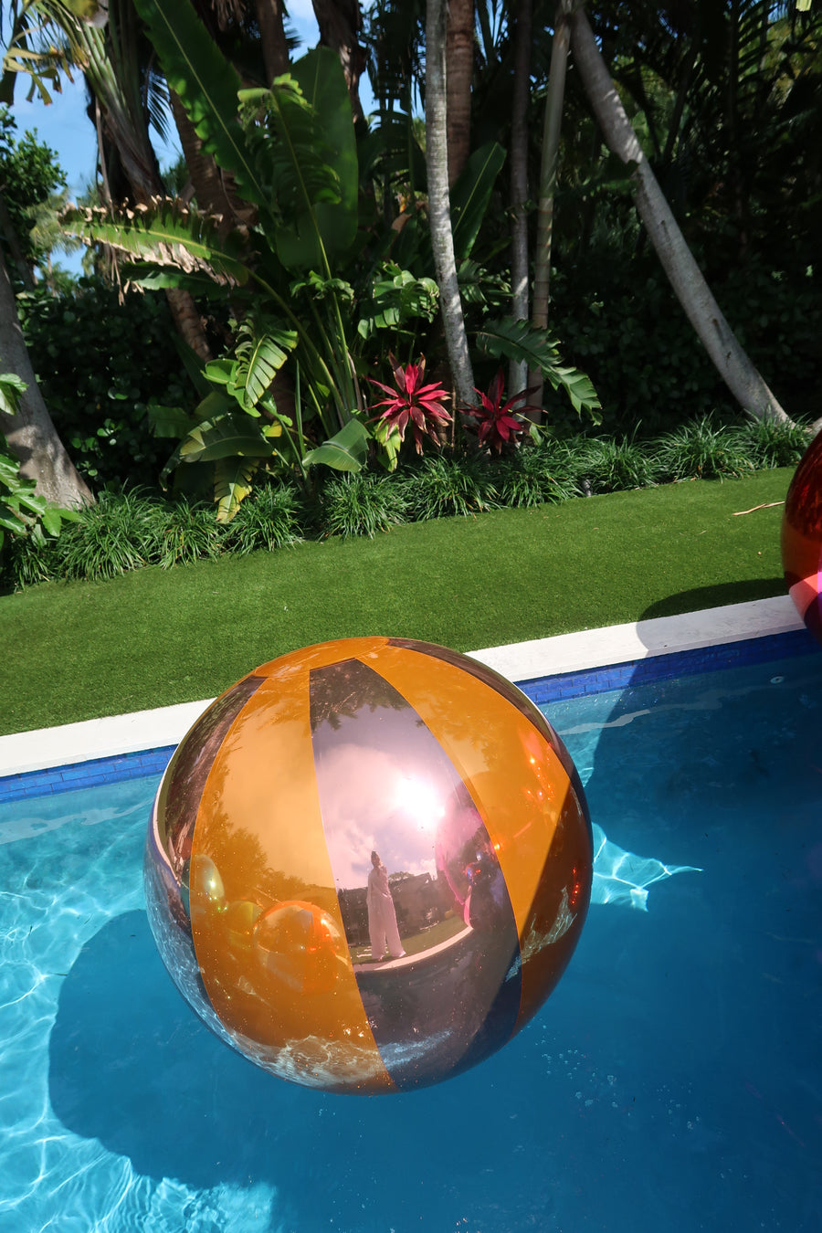 Big Shiny Beach Balls — Orange / Rose Gold