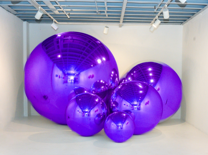 Big Shiny Chrome Inflatable Ball - Durable, Reusable, Hooks for Attachment