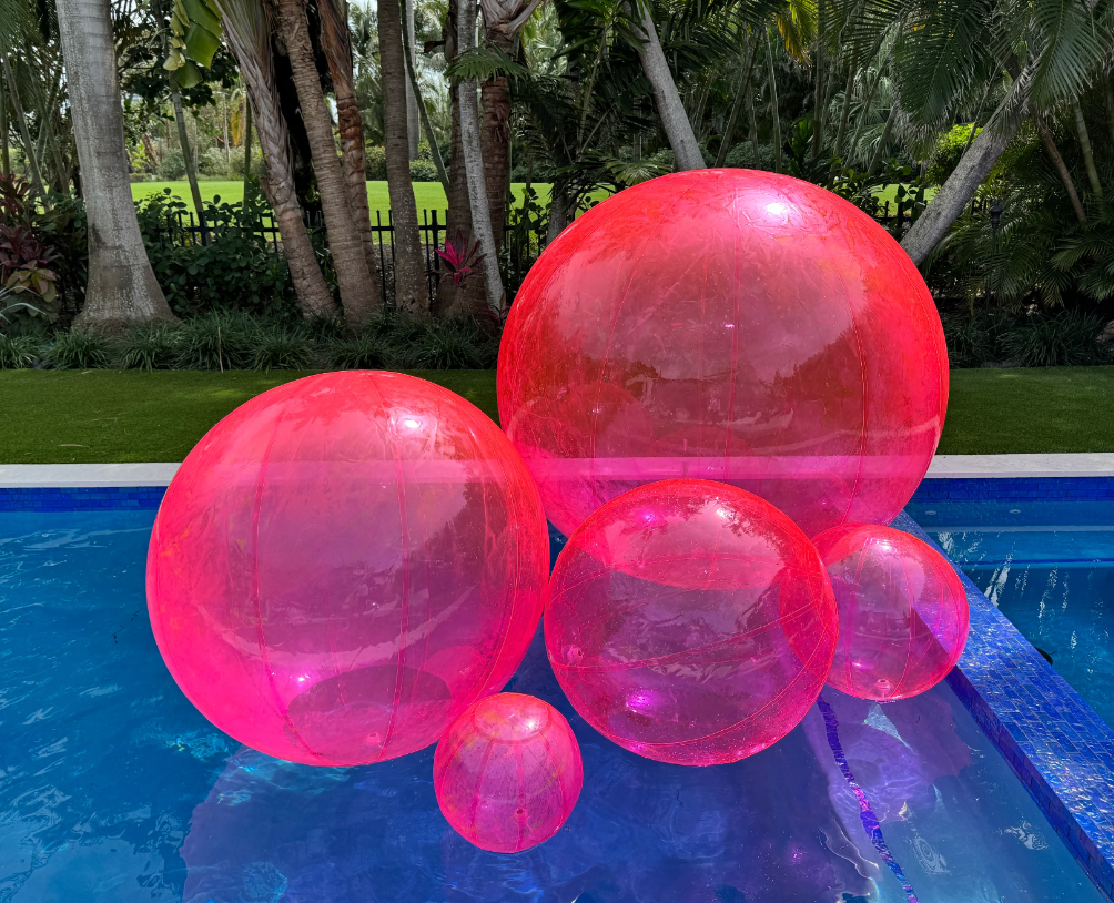 Inflatable Beach Ball - Swim Essentials Pink & White - Foto 10