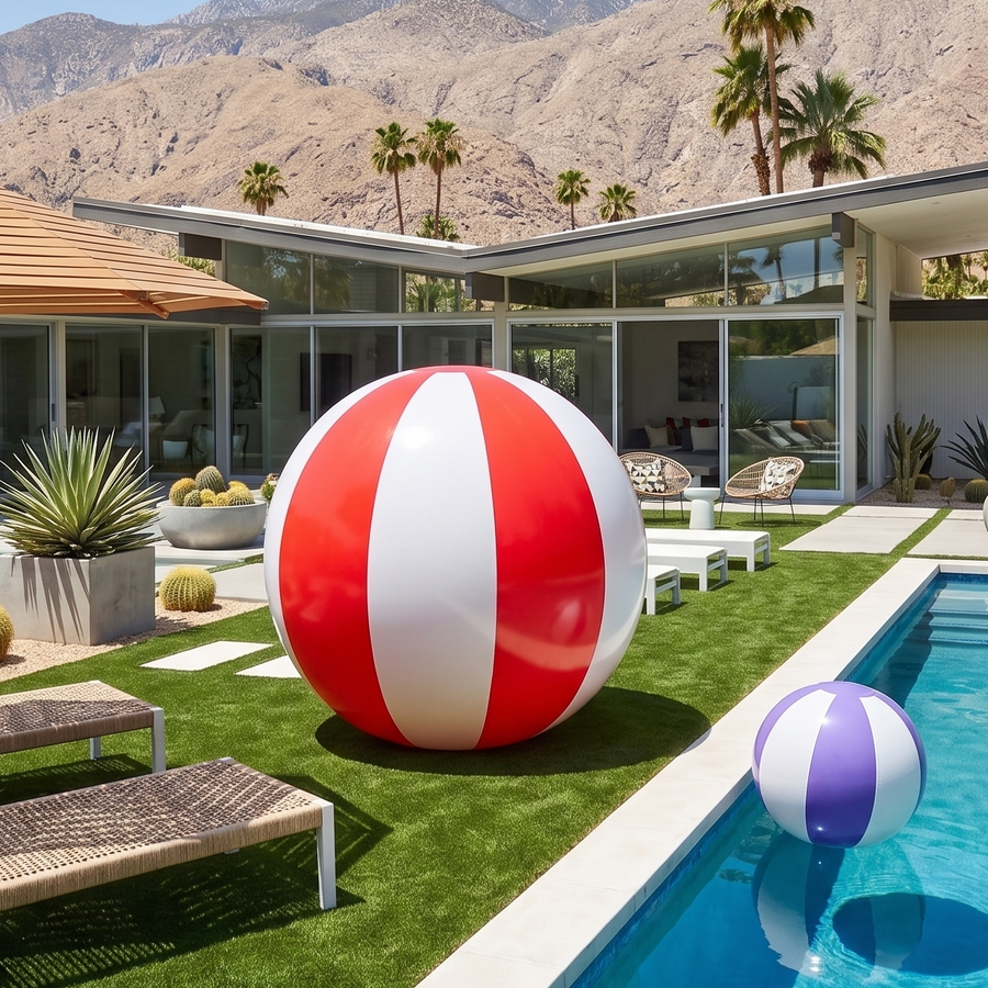 Big Matte Beach Balls - Choose Color & Size — Red 10