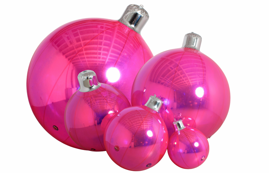 Shiny Ornament Assortment — Pink Iridescent