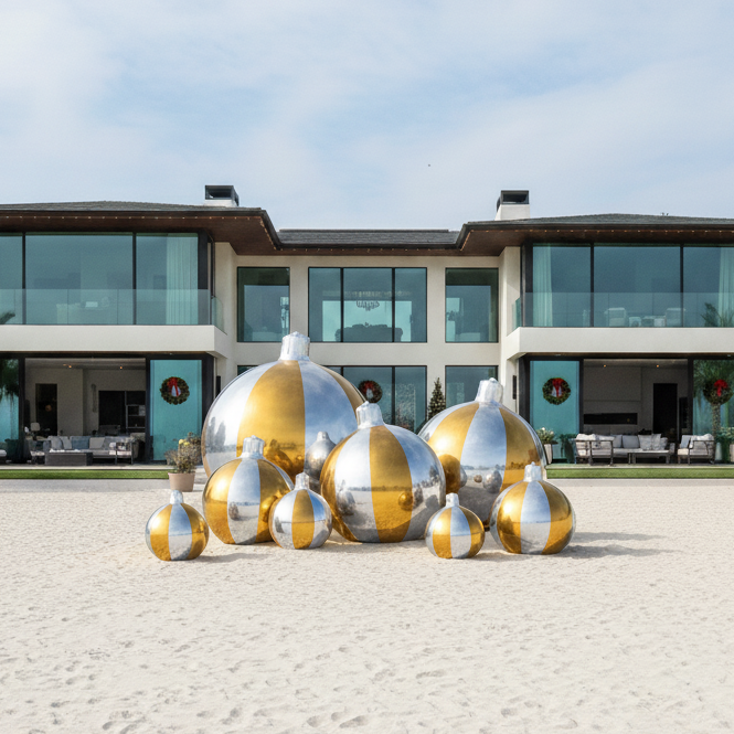 New! Big Striped Ornament - Choose Color & Size