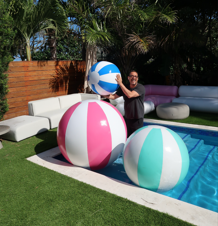 Big Matte Beach Balls - Choose Color & Size — Pink 6
