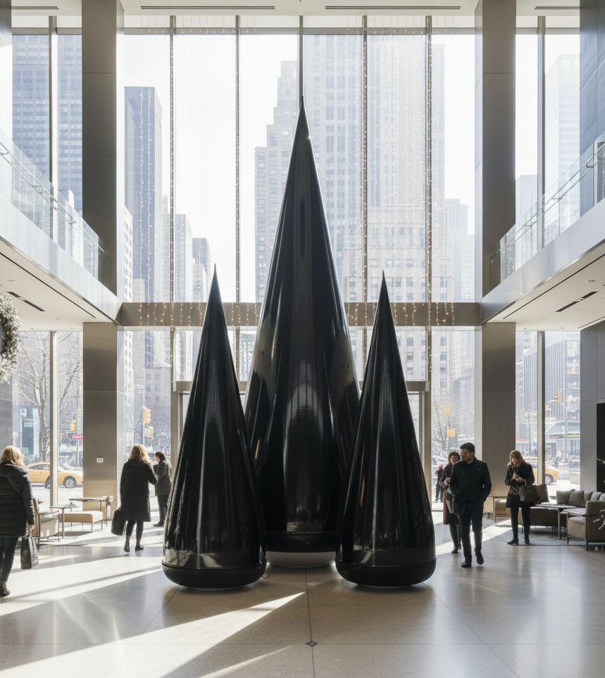 New! Big Pointy Tree — Black