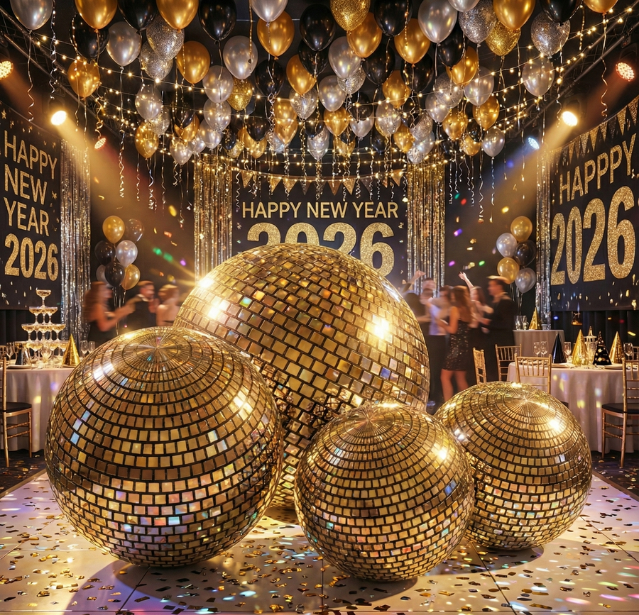 Inflatable Disco Ball Bundle - Multiple Colors Available — Gold