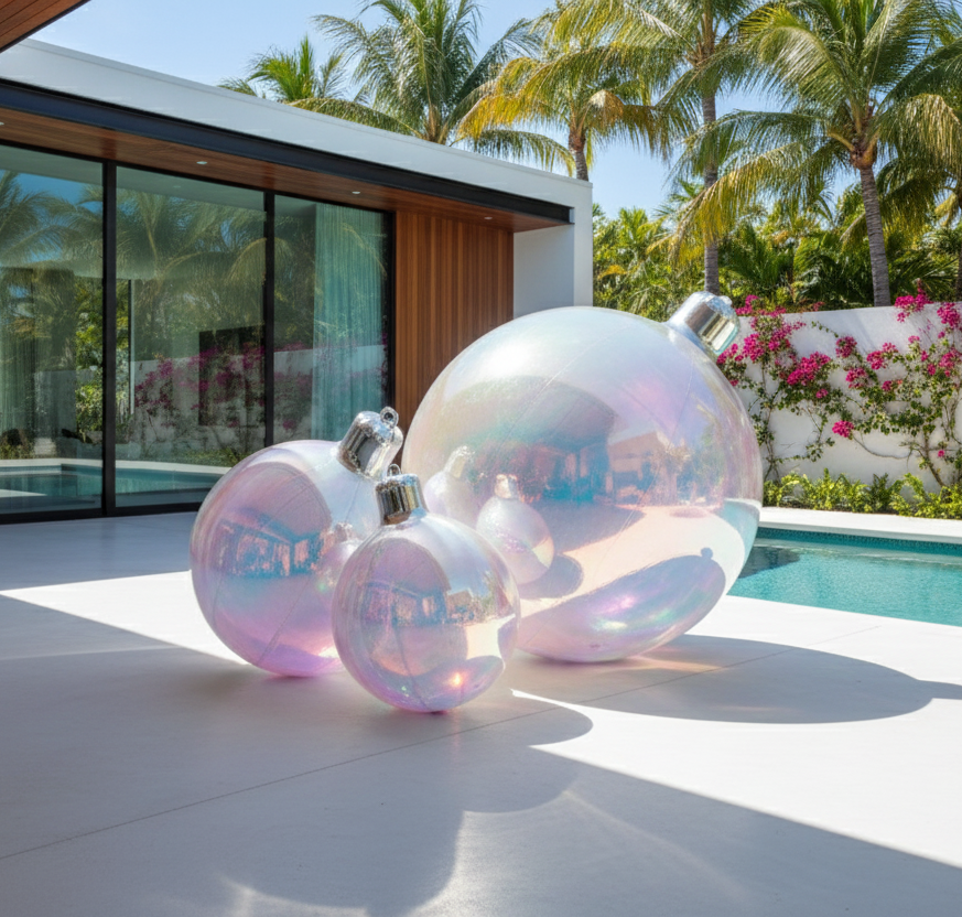 Medium Ornament Assortment — Available in Multiple Colors — Bubble Iridescent