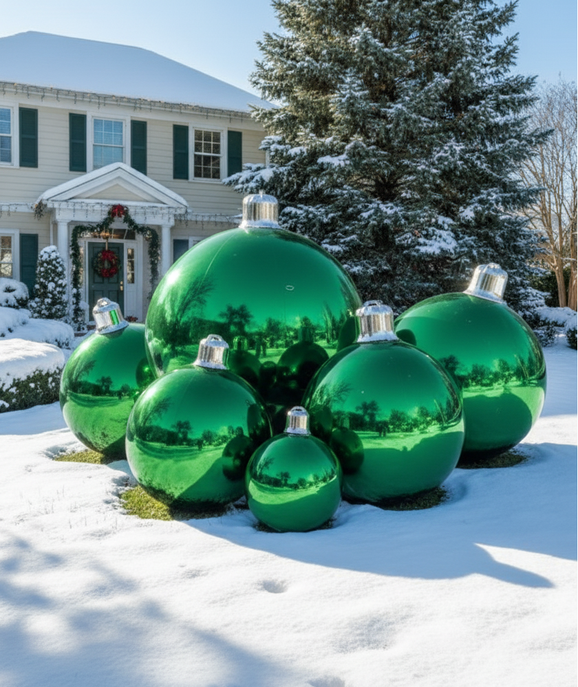Big Shiny Ornament - Choose Color & Size — Dark Green