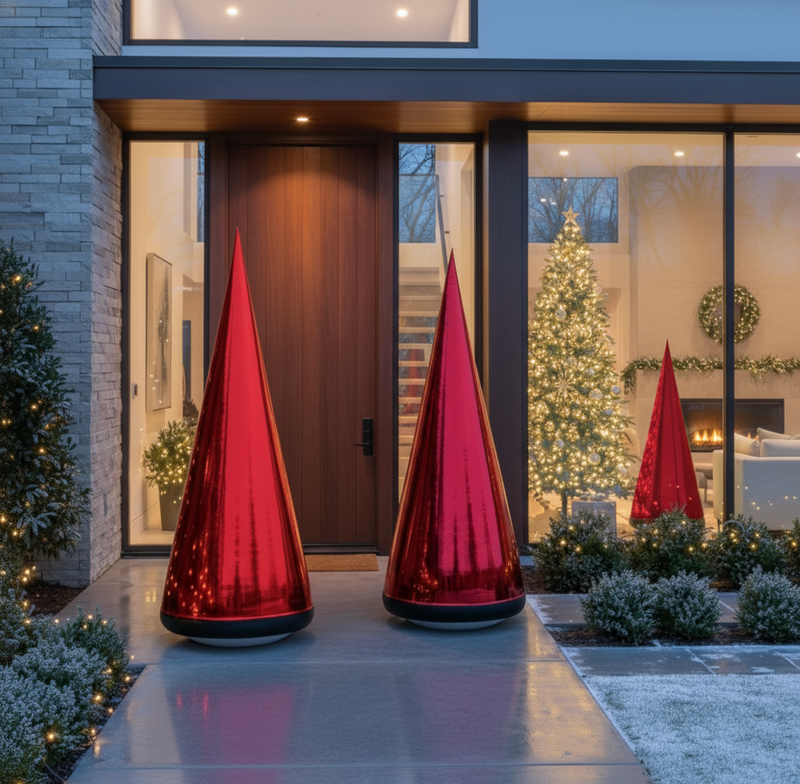 New! Big Pointy Tree — Red 34