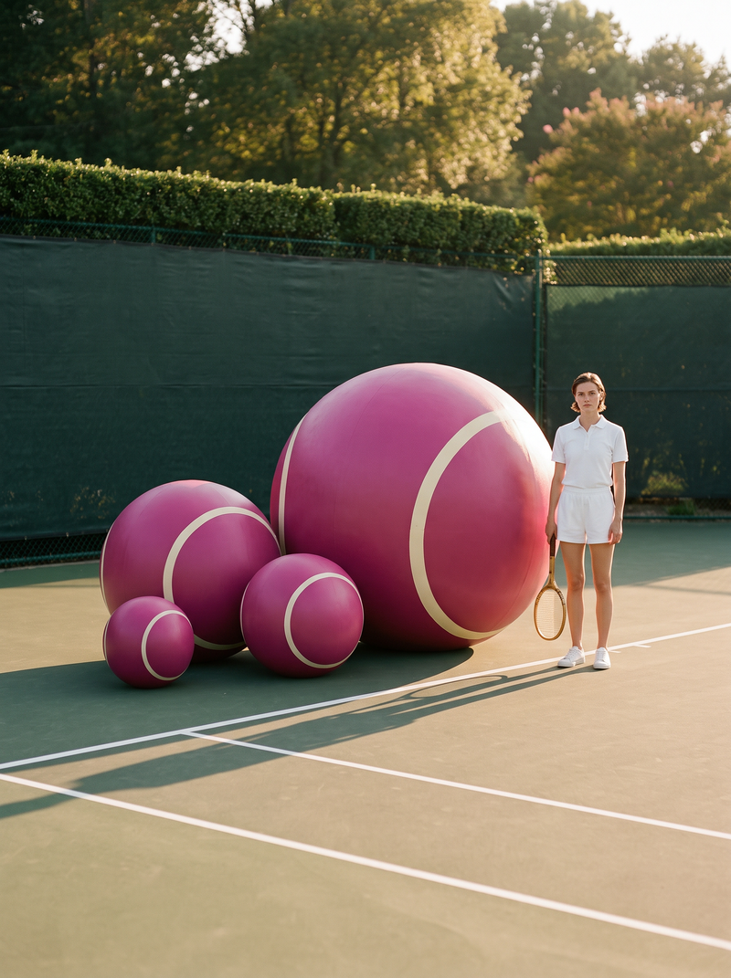 Big Tennis Balls I Multi-Color — Magenta Pink