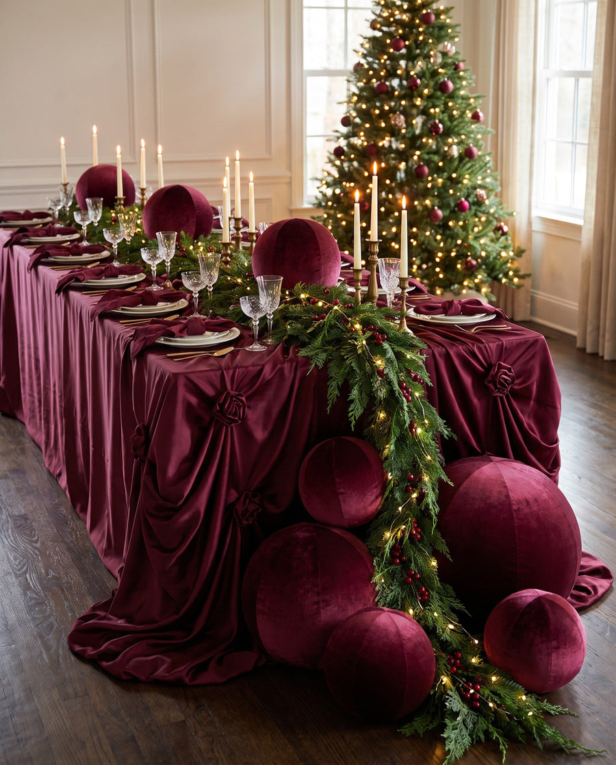 Big Velvet Balls — Burgundy  - 5