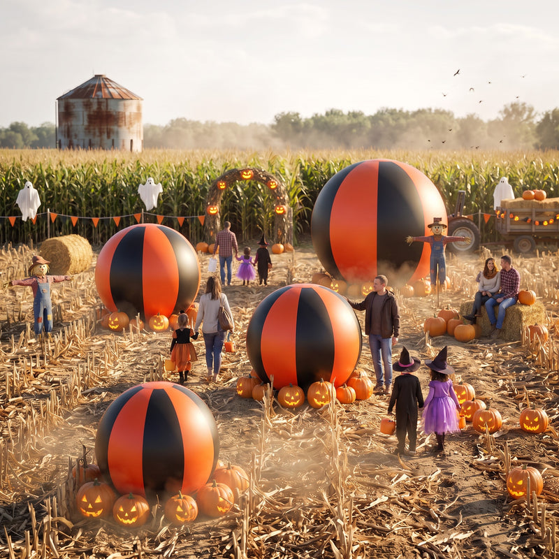 Spooky Matte Ball — Orange/ Black