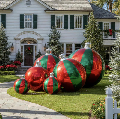 Big Shiny Striped Ornament