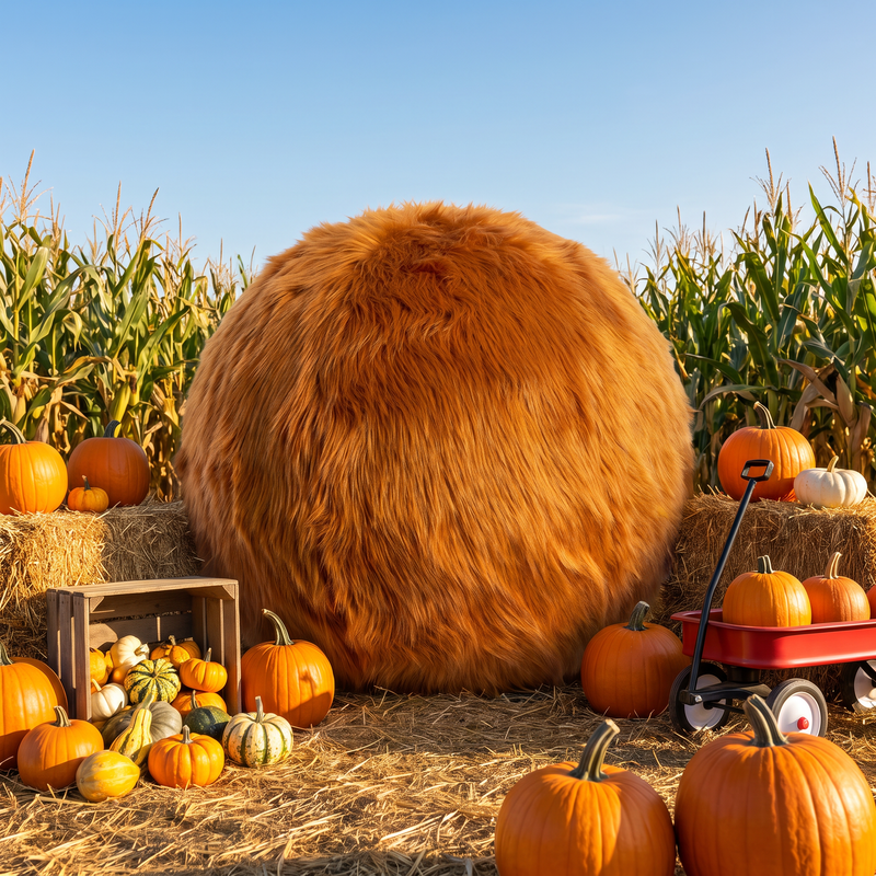 Big Scary Hairy Balls — Burnt Orange "Pumpkin Fur"