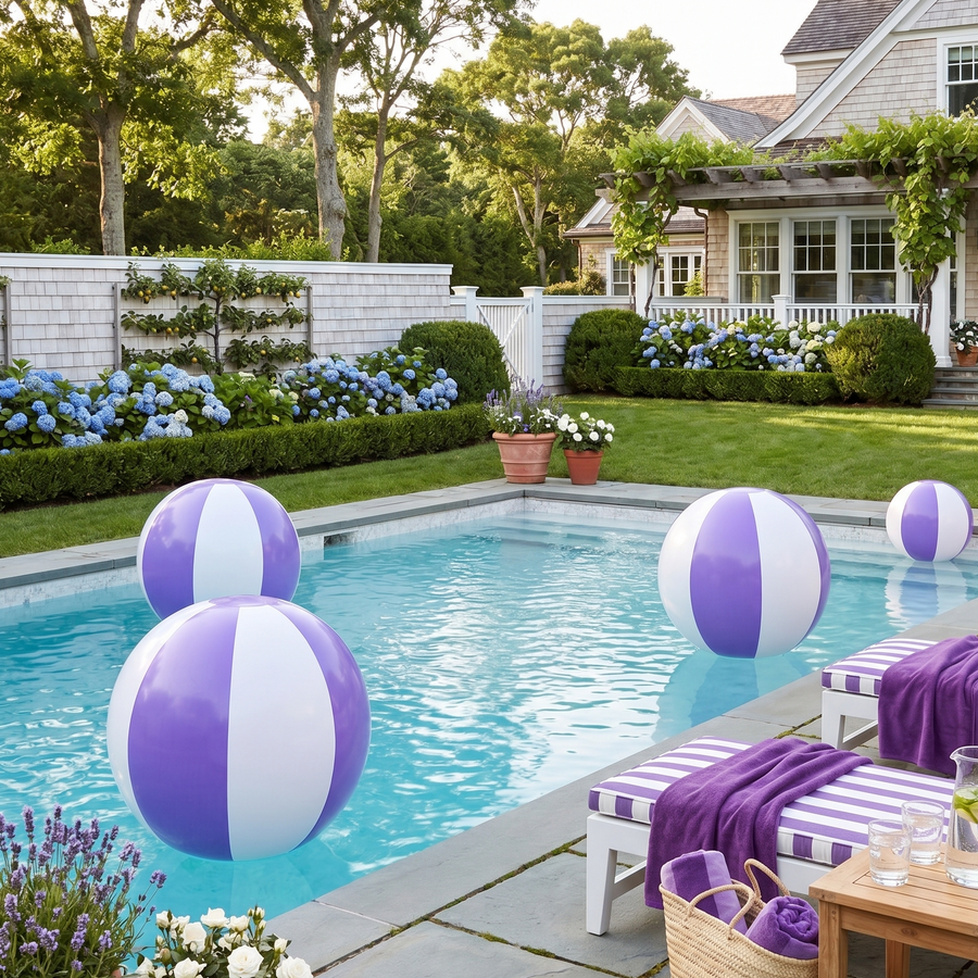 Big Matte Beach Balls - Choose Color & Size — Purple 5
