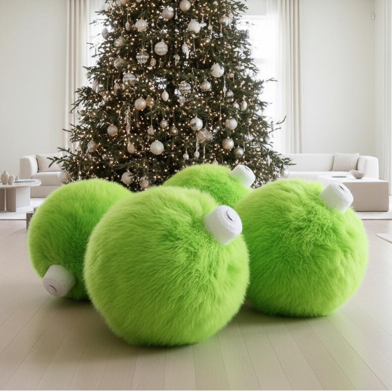 Big Shiny Ornament - Choose Color & Size — New! Grinch (Plush)