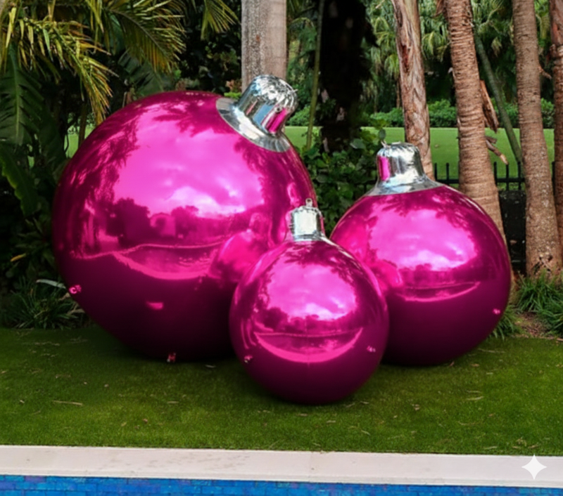 Medium Ornament Assortment — Available in Multiple Colors — Pink