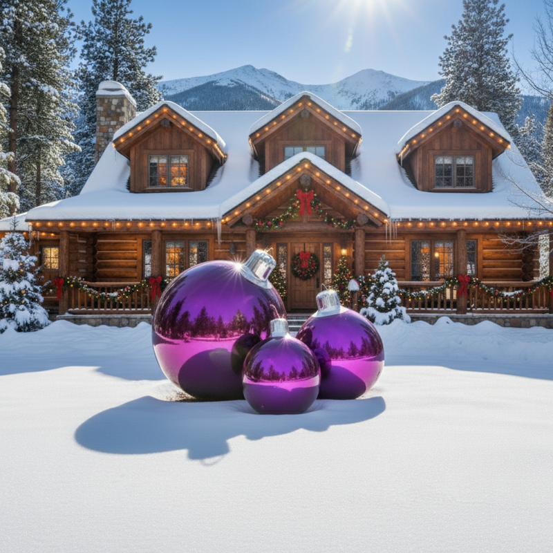 Medium Ornament Assortment — Available in Multiple Colors — Purple