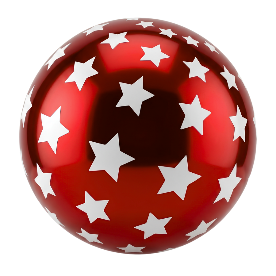 Big Star Balls — Red / White Stars