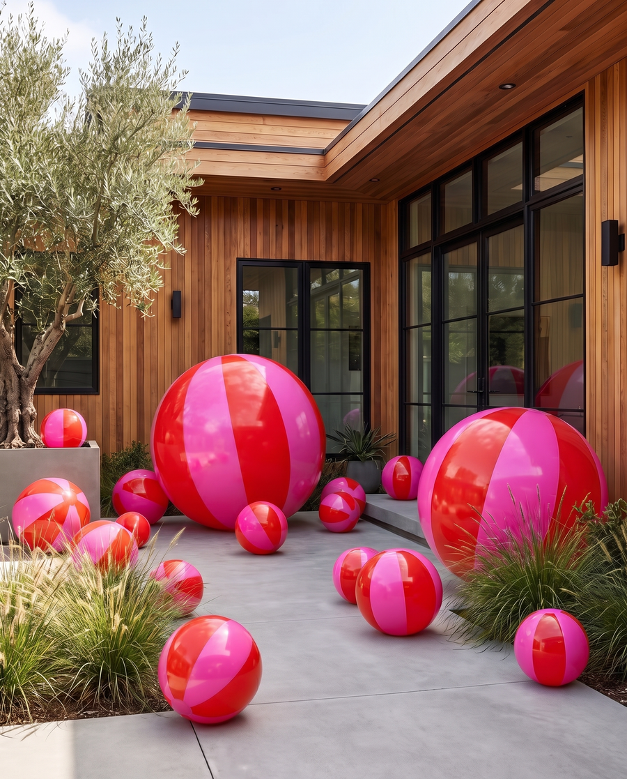 Big Glossy Beach Balls — Ruby