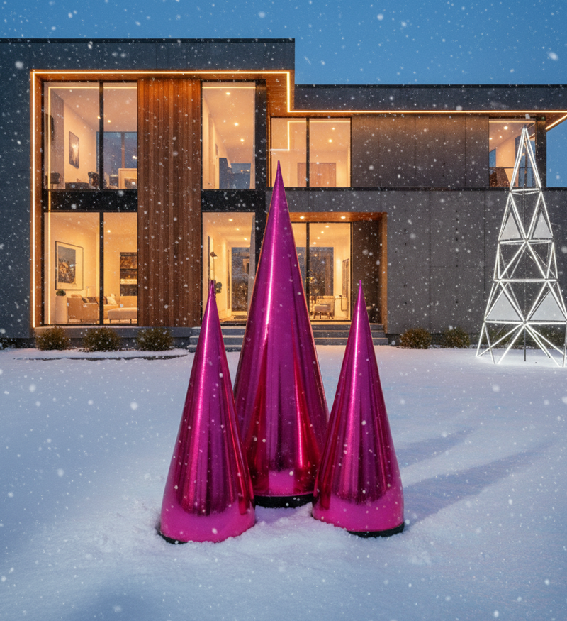 New! Big Pointy Tree — Pink 50